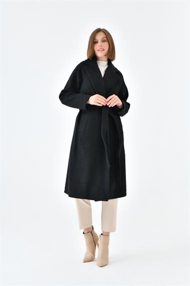 FTZ Women Kadın Kaşe Kaban  Siyah 30625