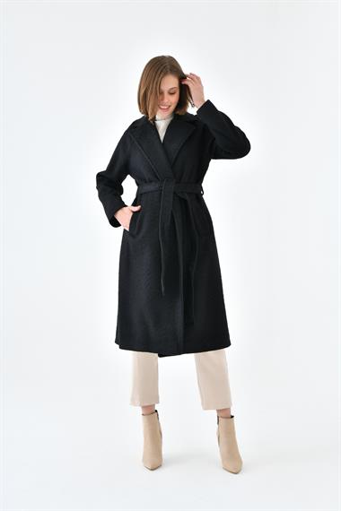 FTZ Women Kadın Kaşe Kaban  Siyah 30625