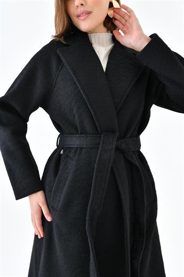 FTZ Women Kadın Kaşe Kaban  Siyah 30625