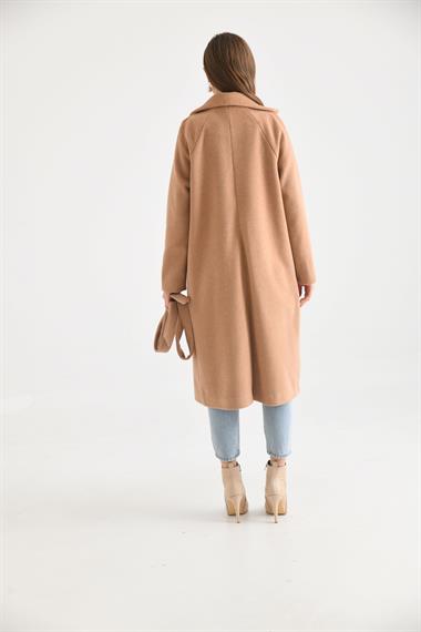 FTZ Women Kadın Kaşe Kaban  Somon 30233