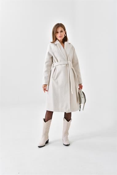 FTZ Women Kadın Kaşe Kaban  Taş 30625