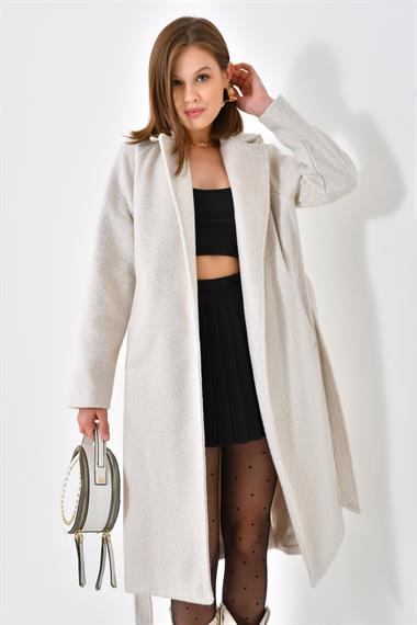 FTZ Women Kadın Kaşe Kaban  Taş 30625