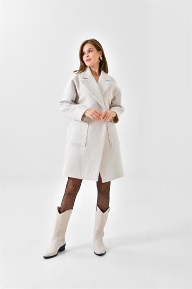 FTZ Women Kadın Kaşe Kaban  Taş 30626