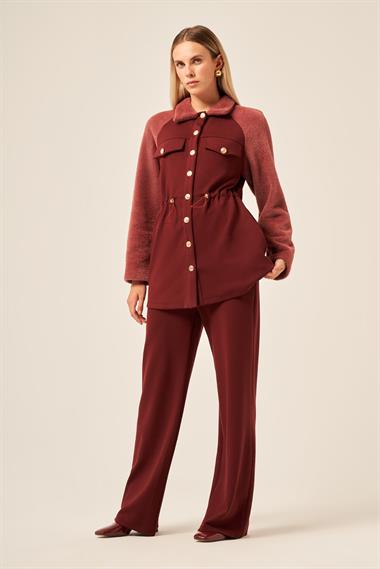 FTZ Women Kadın Kaşmir Takım  Mürdüm 30960