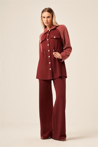 FTZ Women Kadın Kaşmir Takım  Mürdüm 30960