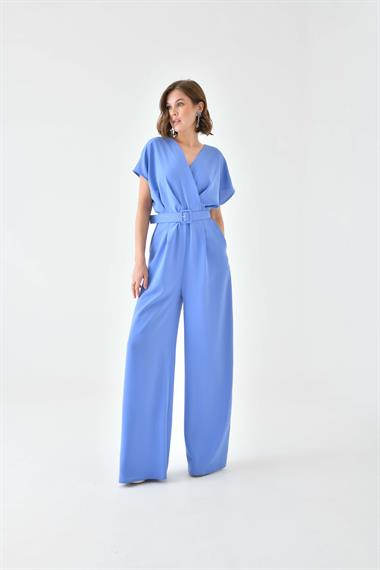 FTZ Women Kadın Kemerli Tulum  Mavi 30724