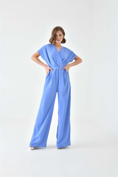 FTZ Women Kadın Kemerli Tulum  Mavi 30724