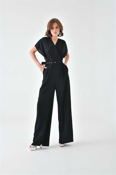 FTZ Women Kadın Kemerli Tulum  Siyah 30724