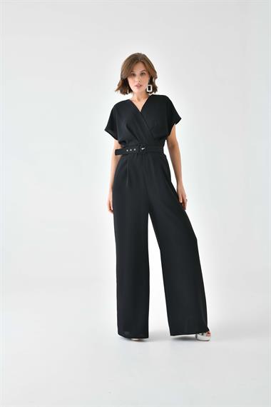 FTZ Women Kadın Kemerli Tulum  Siyah 30724