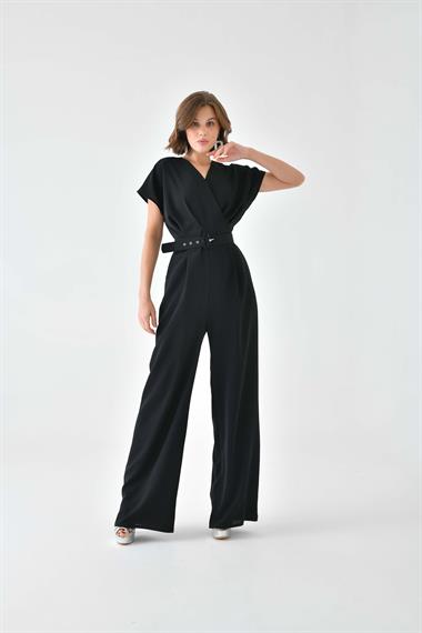 FTZ Women Kadın Kemerli Tulum  Siyah 30724