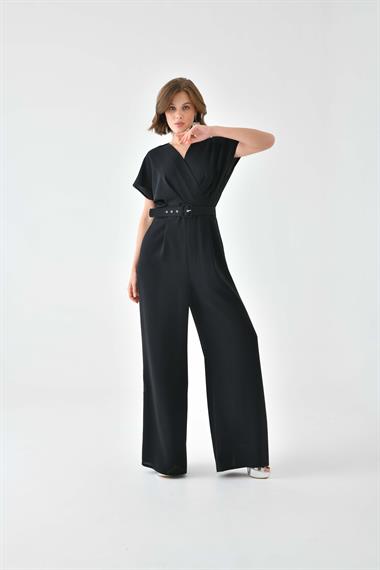 FTZ Women Kadın Kemerli Tulum  Siyah 30724