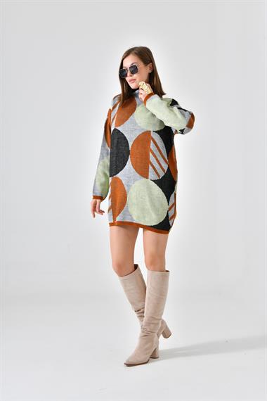 FTZ Women Kadın Kendiliğinden Yakalı Bluz  Kiremit 20042