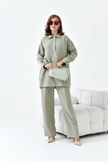FTZ Women Kadın Keten Takım  Çağla 30874