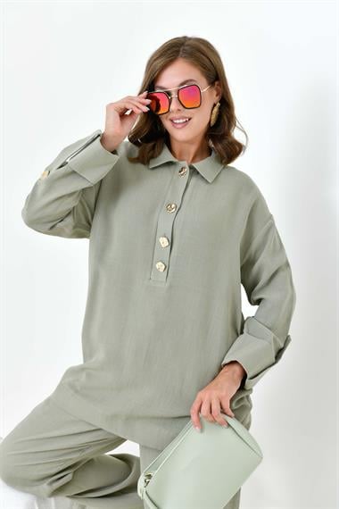 FTZ Women Kadın Keten Takım  Çağla 30874