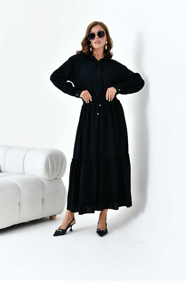 FTZ Women Kadın Keten Takım  Siyah 30873