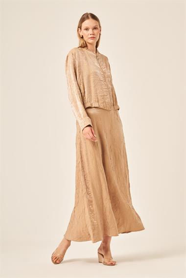 FTZ Women kadın Kraş Etekli Takım  Beige 31171