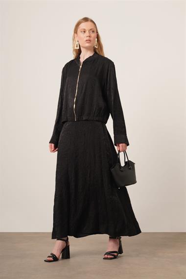 FTZ Women kadın Kraş Etekli Takım  Siyah 31171