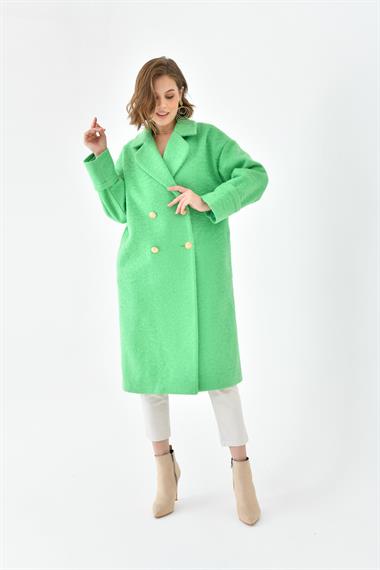 FTZ Women Kadın Kravuze Kaşe Kaban  Benetton 30642