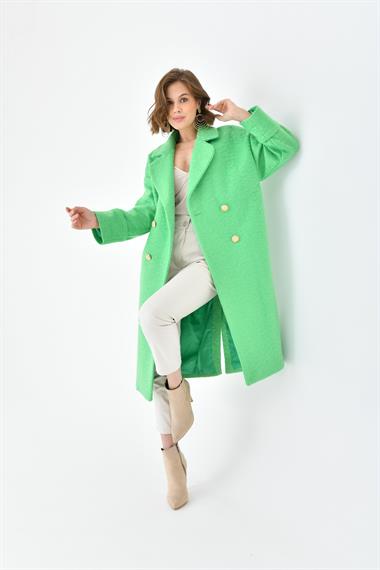 FTZ Women Kadın Kravuze Kaşe Kaban  Benetton 30642