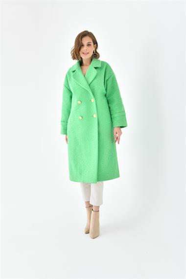 FTZ Women Kadın Kravuze Kaşe Kaban  Benetton 30642