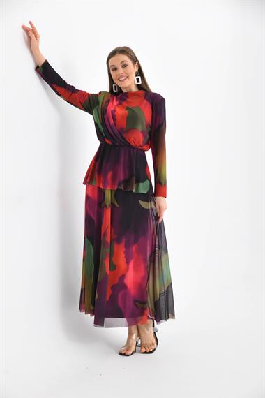 FTZ Women Kadın Likra Tül Takım  Mor 30419