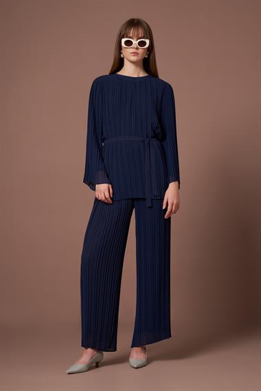 FTZ Women Kadın Manolya Pliseli Takım  Lacivert 31304