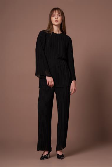 FTZ Women Kadın Manolya Pliseli Takım  Siyah 31304