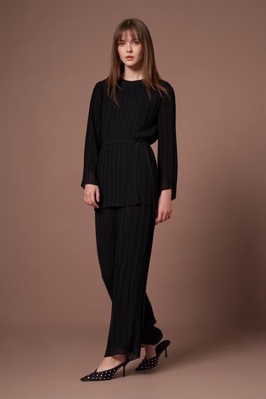 FTZ Women Kadın Manolya Pliseli Takım  Siyah 31304