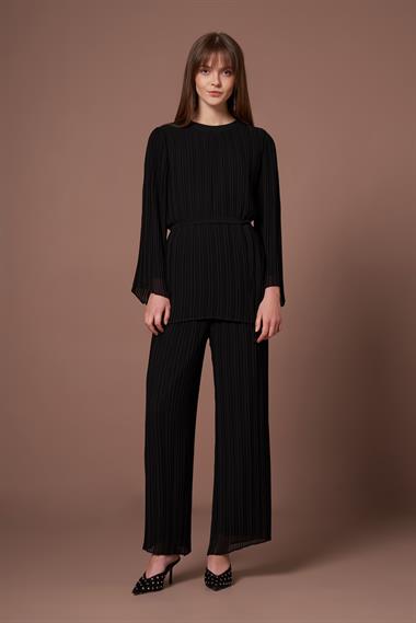FTZ Women Kadın Manolya Pliseli Takım  Siyah 31304
