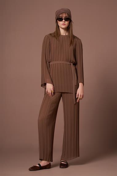 FTZ Women Kadın Manolya Pliseli Takım  Vizon 31304