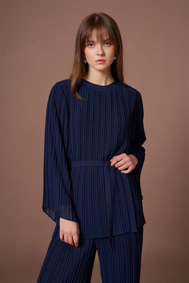FTZ Women Kadın Manolya Pliseli Takım  Lacivert 31304
