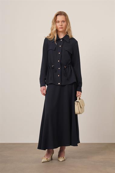 FTZ Women Kadın Melise Crep Takım  Lacivert 31172