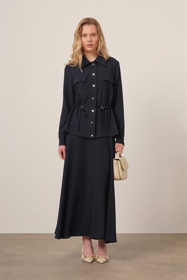 FTZ Women Kadın Melise Crep Takım  Lacivert 31172