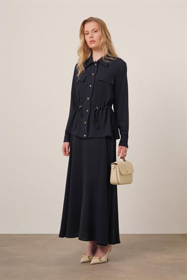 FTZ Women Kadın Melise Crep Takım  Lacivert 31172