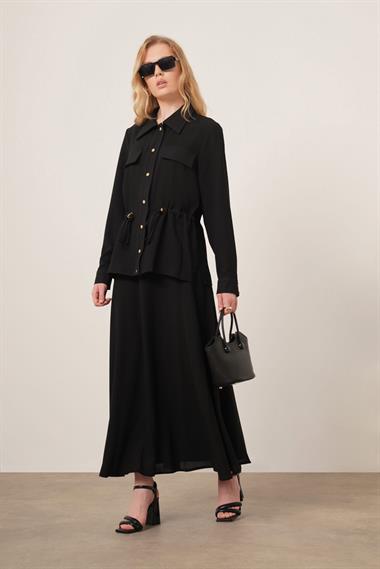 FTZ Women Kadın Melise Crep Takım  Siyah 31172