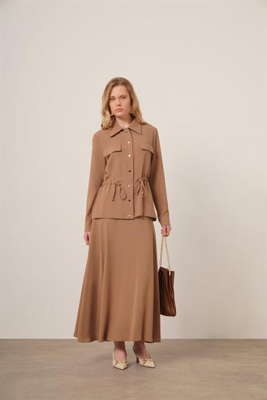 FTZ Women Kadın Melise Crep Takım  Vizon 31172