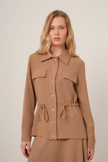 FTZ Women Kadın Melise Crep Takım  Vizon 31172