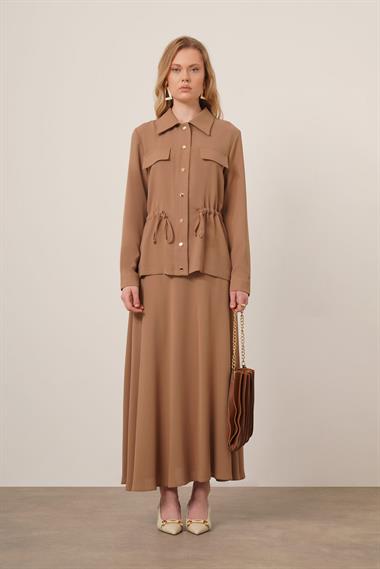 FTZ Women Kadın Melise Crep Takım  Vizon 31172