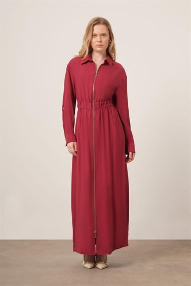 FTZ Women Kadın Modal Elbise  Bordo 31033
