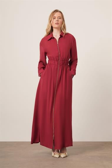 FTZ Women Kadın Modal Elbise  Bordo 31033