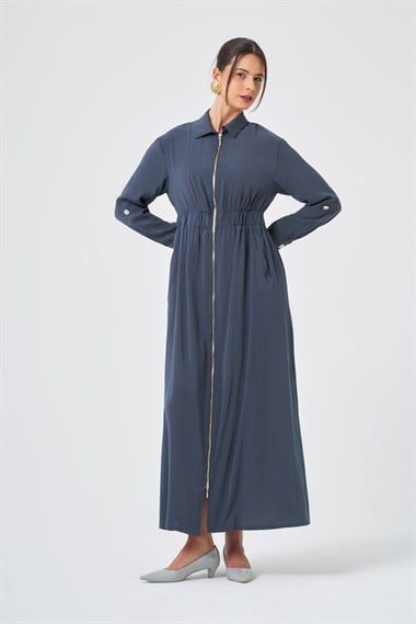 FTZ Women Kadın Modal Elbise  Füme 31033