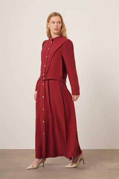 FTZ Women Kadın Modal Etekli Takım  Bordo 31174