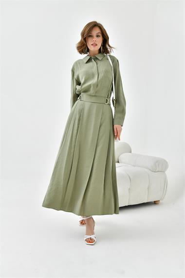 FTZ Women Kadın Modal Etekli Takım  Haki 30714