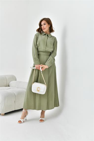 FTZ Women Kadın Modal Etekli Takım  Haki 30714