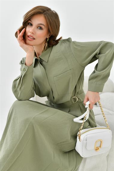 FTZ Women Kadın Modal Etekli Takım  Haki 30714