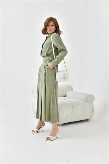 FTZ Women Kadın Modal Etekli Takım  Haki 30714