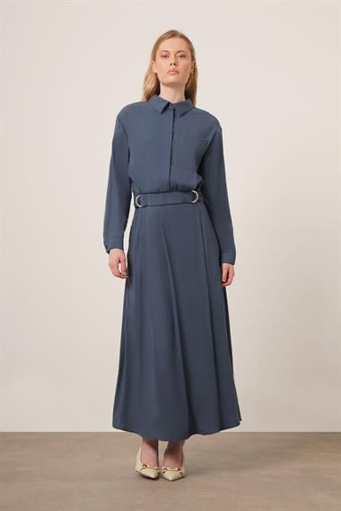 FTZ Women Kadın Modal Etekli Takım  İndigo 30714