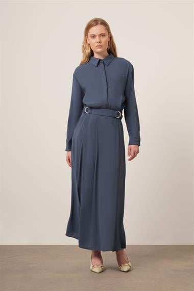 FTZ Women Kadın Modal Etekli Takım  İndigo 30714