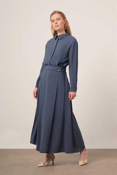 FTZ Women Kadın Modal Etekli Takım  İndigo 30714