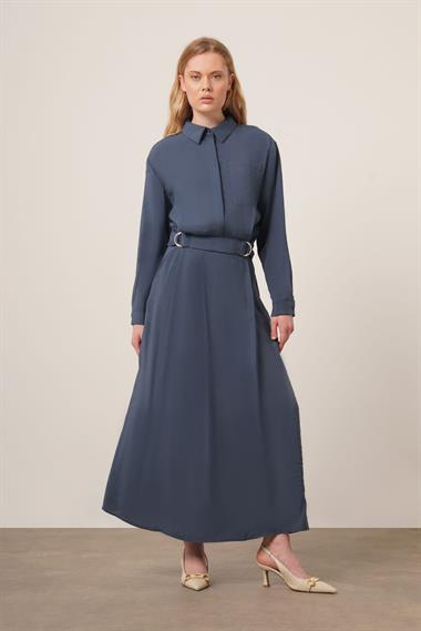 FTZ Women Kadın Modal Etekli Takım  İndigo 30714